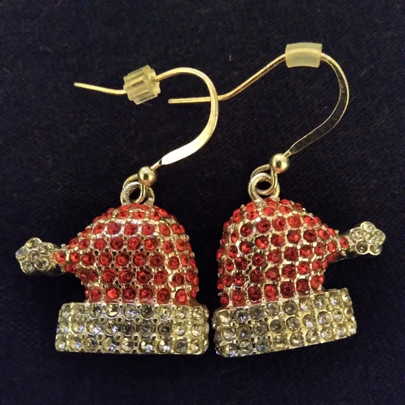 Jewelry - Santa hat dangle earrings